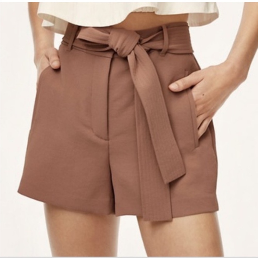 Wilfred High Waist Shorts in Brown